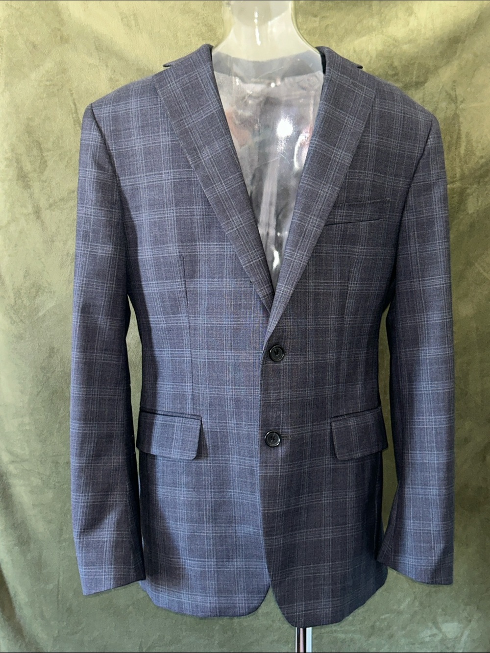 Banana Republic Men's Blue Plaid Sport Coat